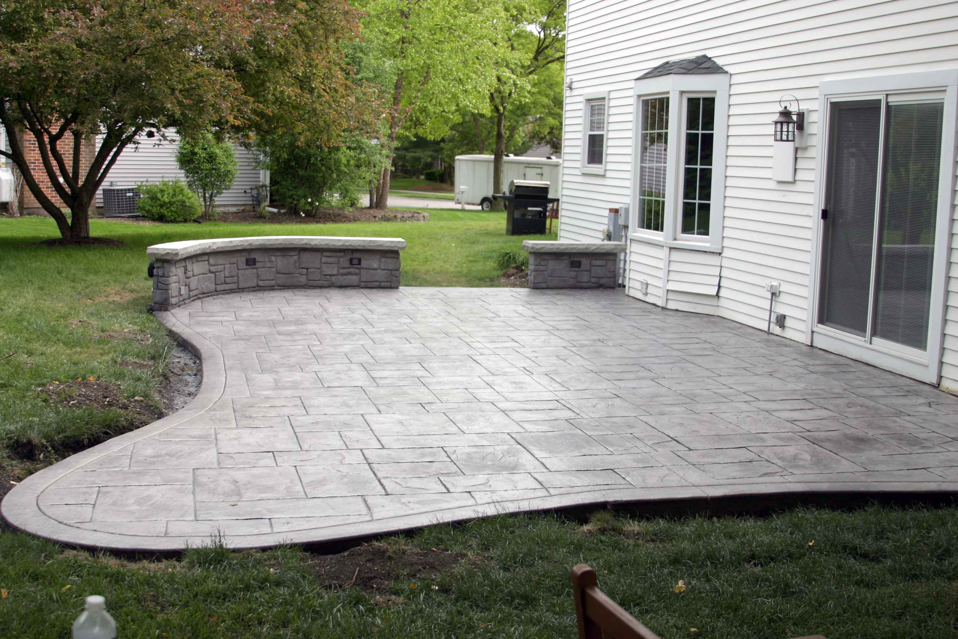 New Walkway, Entry and Stamped Concrete Patio - Stanley Company